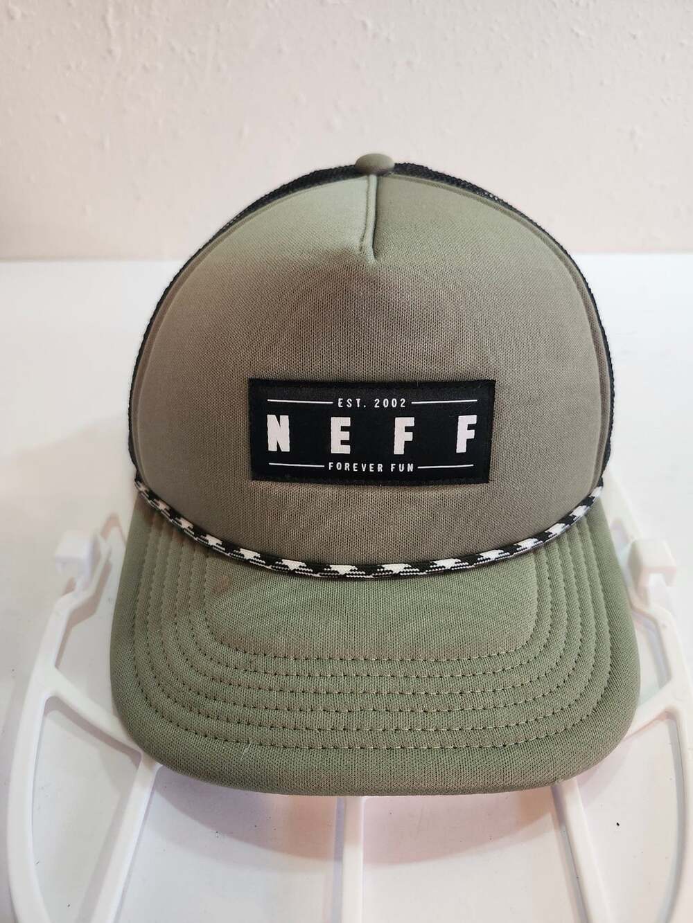 Neff Trucker Hat Green Black Snapback Forever Fun